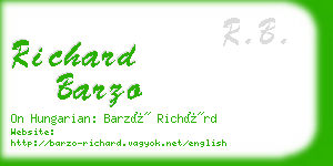 richard barzo business card